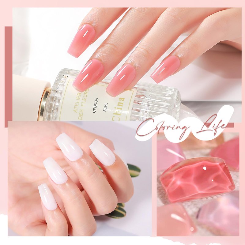MIZHSE Quick Dry Nail Polish Set: 6 Classic Nude Colors Collection Milky White Nude Pink, Regular Nail Lacquer Fingernail Manicure DIY Nail Art Salon Gift for Women Girls