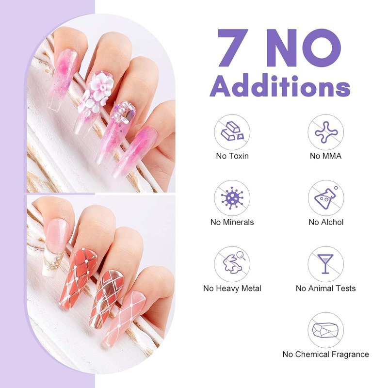 SAVILAND Acrylic Nail Kit - Professional Starter Set with White, Pink & Clear Powder | Manicure Tools for DIY