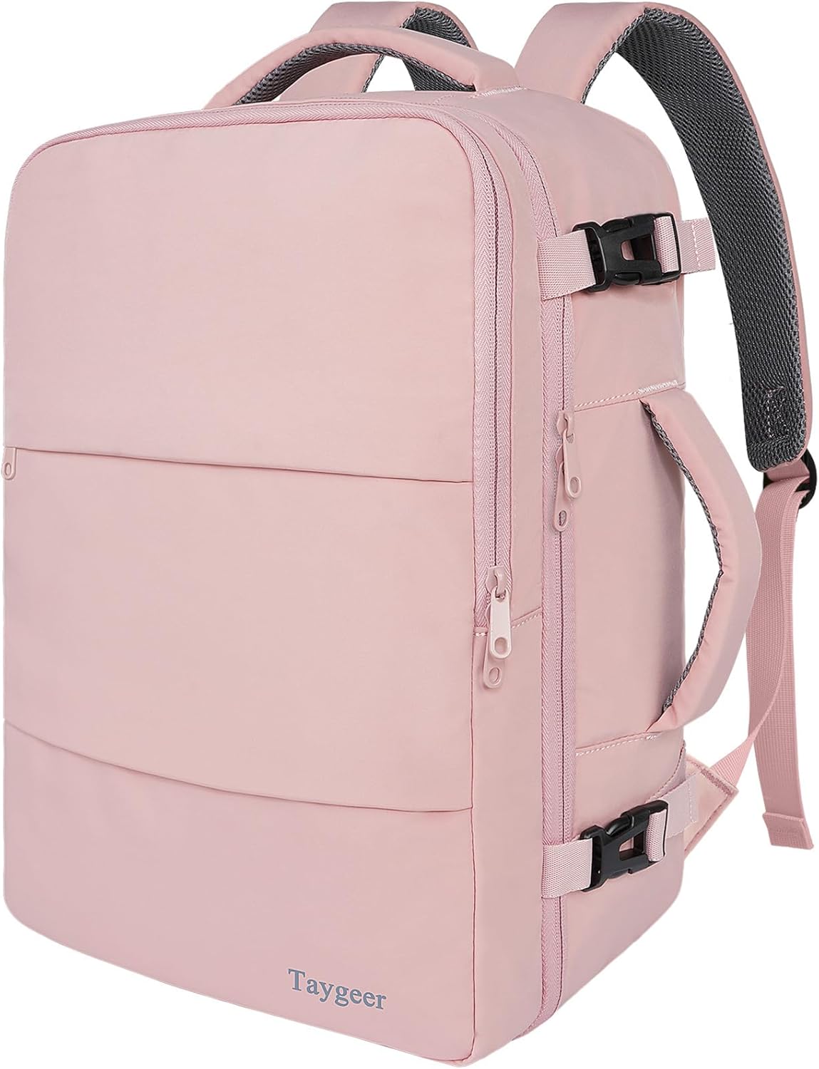 Taygeer Travel Backpack for Women - TSA-Approved 15.6" Laptop Bag with Water Bottle Pocket & Shoe Pouch | Pink Casual Daypack for Business & Hiking
