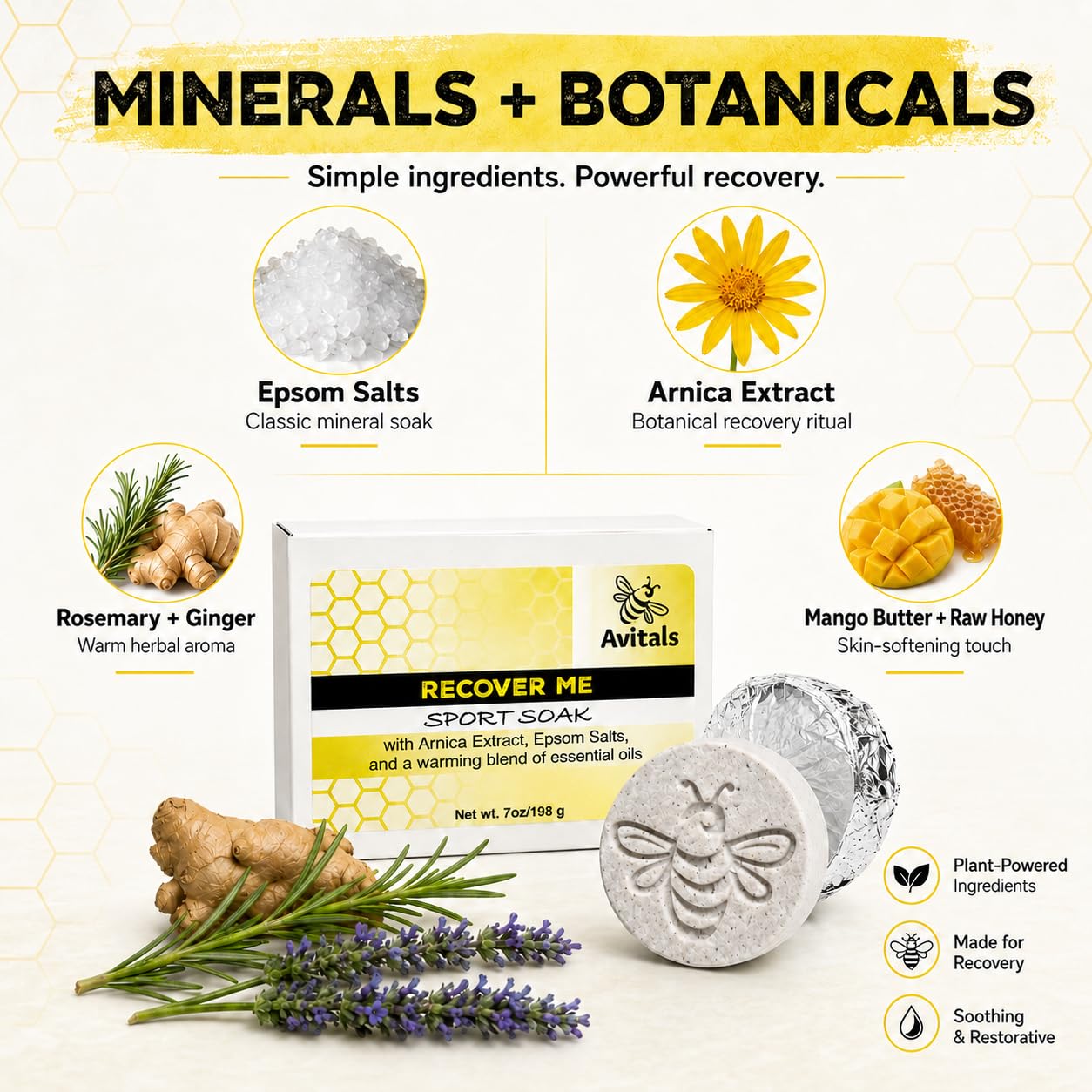 Muscle Recovery Bath Bombs – Arnica, Epsom Salt & Essential Oil Bath Soak for Sore Muscles, Post-Workout Relaxation, Handmade Natural Bath Bombs, 2 Pack