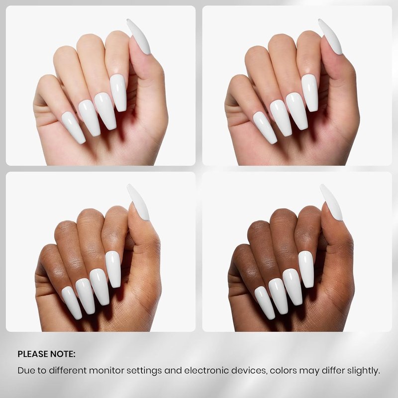 Beetles White Gel Polish Set - 2Pcs 15ML Soak Off UV Gel for French Nail Manicure | Perfect Gift for Women