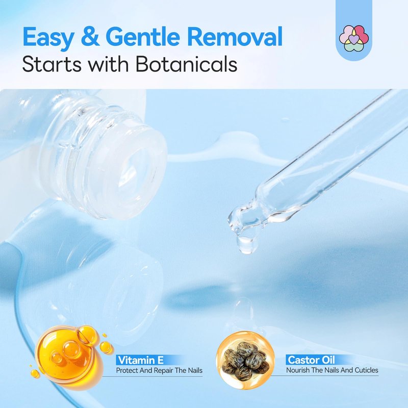 SAVILAND Nail Glue Remover for Press on Nails: 50 ML Solid Gel Glue Remover for Nail Tips, Quick Gentle Removal with Castor Oil VE, Non-Drying Odor-Free Non-Acetone Glue Remover Home Salon Starter DIY