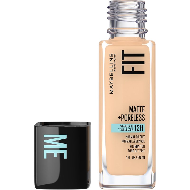 Maybelline Fit Me Matte + Poreless Pressed Powder, Liquid Foundation, Classic Ivory & Natural Beige, 1 Count Each
