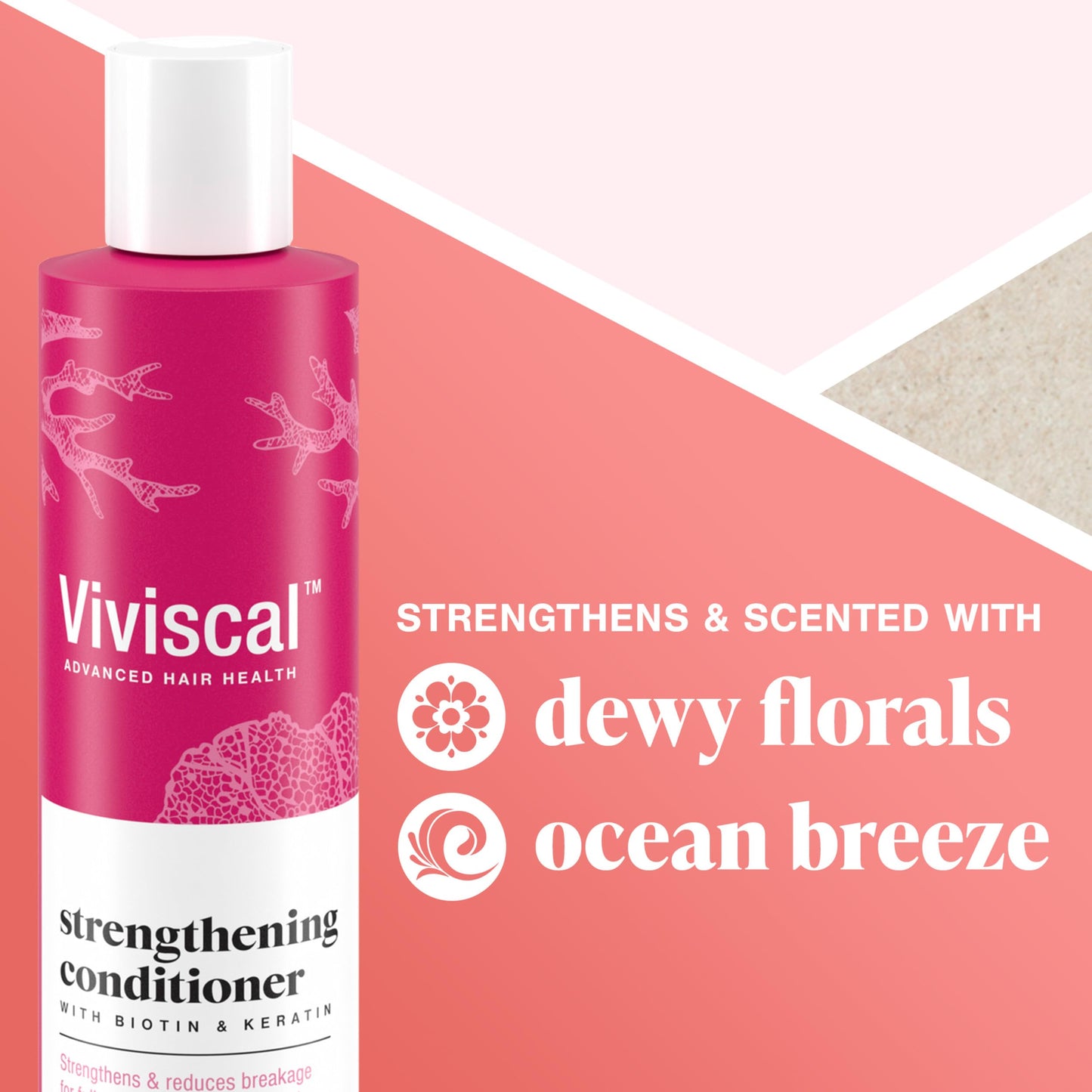 Viviscal Hair Strengthening Conditioner – Strengthens and Reduces Breakage for Fuller, Healthier Hair – With Biotin, Keratin and Marine Extracts – 250ml (8.45 Fl Oz)