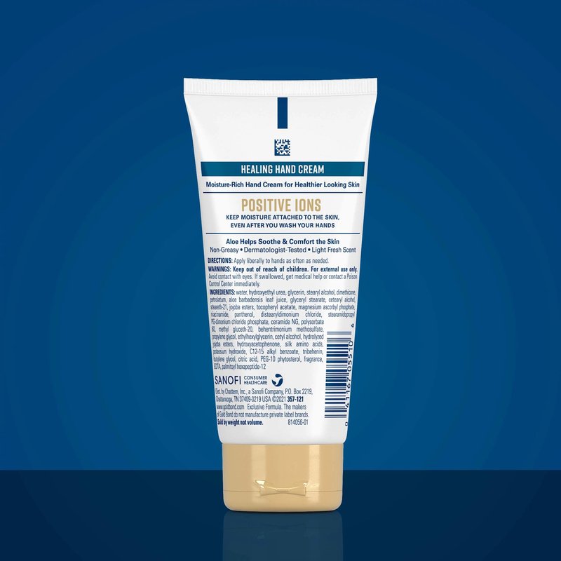 Gold Bond Healing Hand Cream with Aloe, Rich Moisturizer for Dry to Extra Dry Skin, Hydration that Lasts Through Handwashing, Non-Greasy, Dermatologist Tested, Light Scent, 3 Oz On-The-Go Tube