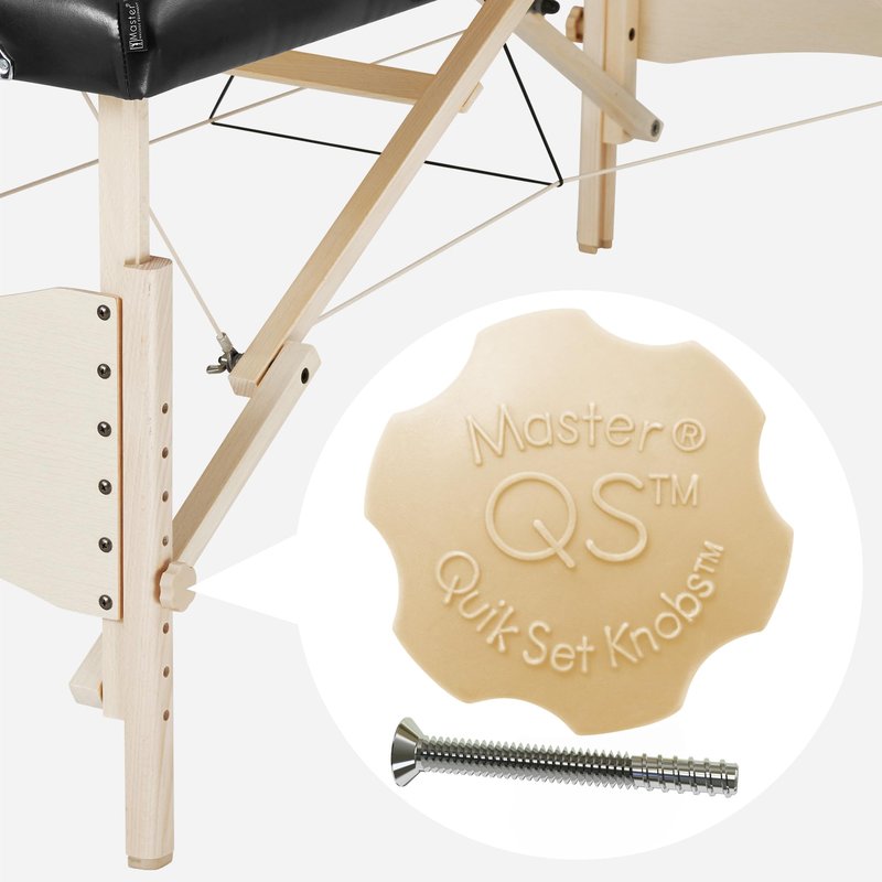 Master Massage 30" Balboa Pro Portable Massage Table Package, Professional Salon Lash & Tattoo Bed, Foldable Wooden Spa Table – Black