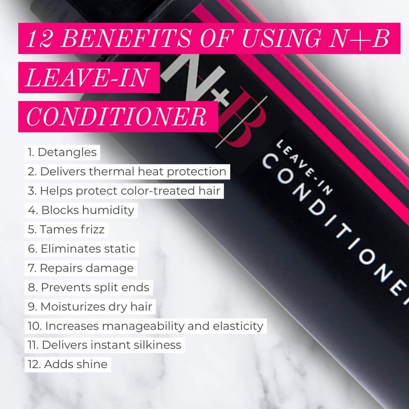 N+B Leave-In Conditioner & Detangler Spray - Deep Moisturizer for All Hair Types | Repairs Dry, Damaged, Frizzy Hair