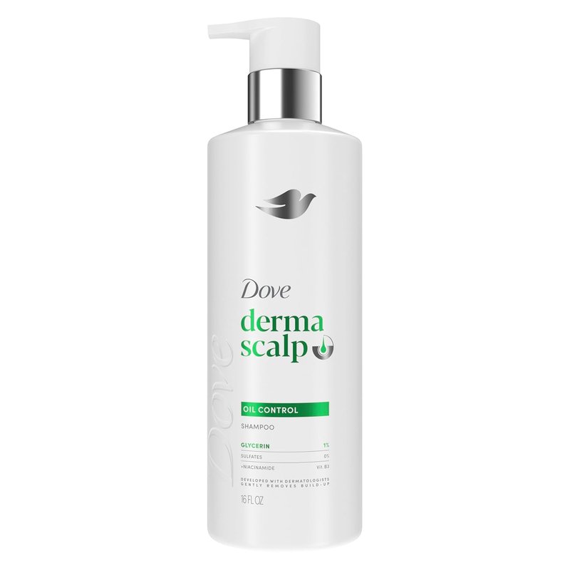 Dove Scalp Oil Control Shampoo - Glycerin & Niacinamide for Buildup Removal | 16 Fl Oz