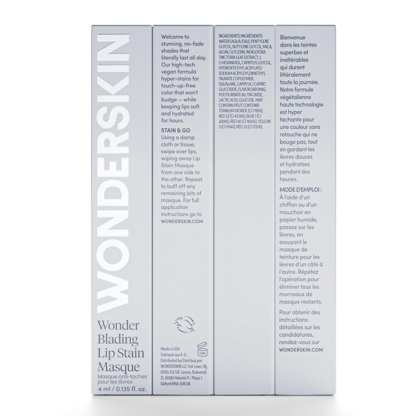 Wonderskin Wonder Blading Lip Stain Peel Off Masque, 2 Pack - Long Lasting, Waterproof and Transfer Proof Matte Nude Lip Tint Stain (Lovely Masque)