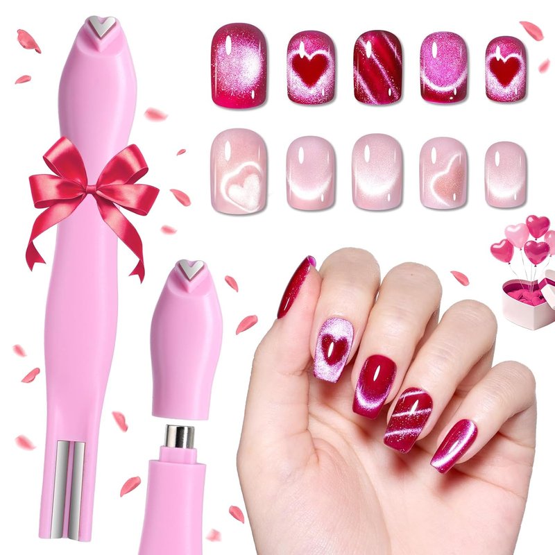 Beetles Cat Eye Magnet for Nails - 3-in-1 Magnetic Nail Art Tool for Gel Polish | Heart, French, Stripe Effects