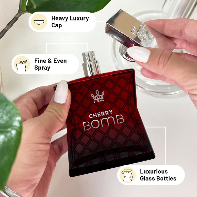 Eternal Fragrance - Eternal Cherry Bomb - Inspired by Lost Luxury Cherry Perfume - 3.4 oz (100ml) - Eau de Parfum - Long-lasting - Vegan - Clean Ingredients - Unisex Perfume - 2000 sprays per bottle