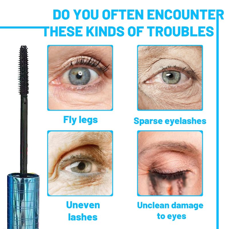 Mascara for Older Women 60 Plus, Mascara for Women over 60 with Thinning Lashes, Waterproof Hypoallergenic Tubing Mascaras Black Volume and Length for Sensitive Eyes (1 Pack)