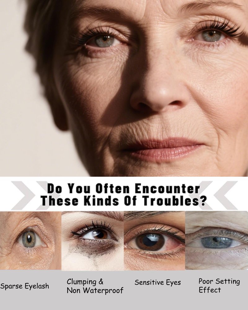 Mascara for Older Women 60 Plus,Brown Prime Waterproof Length and Volume Lash Mascara for Mature Hypoallergenic Volumizing Máscara with Thinning Lashes,Long Lasting No Clumps for Sensitive Eyes-02