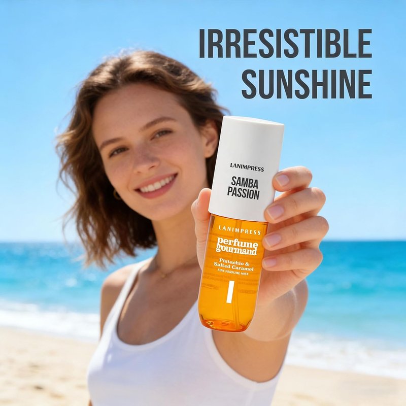 **Irresistible Sunshine | 3 FL OZ Hair and Body Fragrance Mist for Women - Gourmand Floral Scent with Pistachio & Caramel Vanilla**