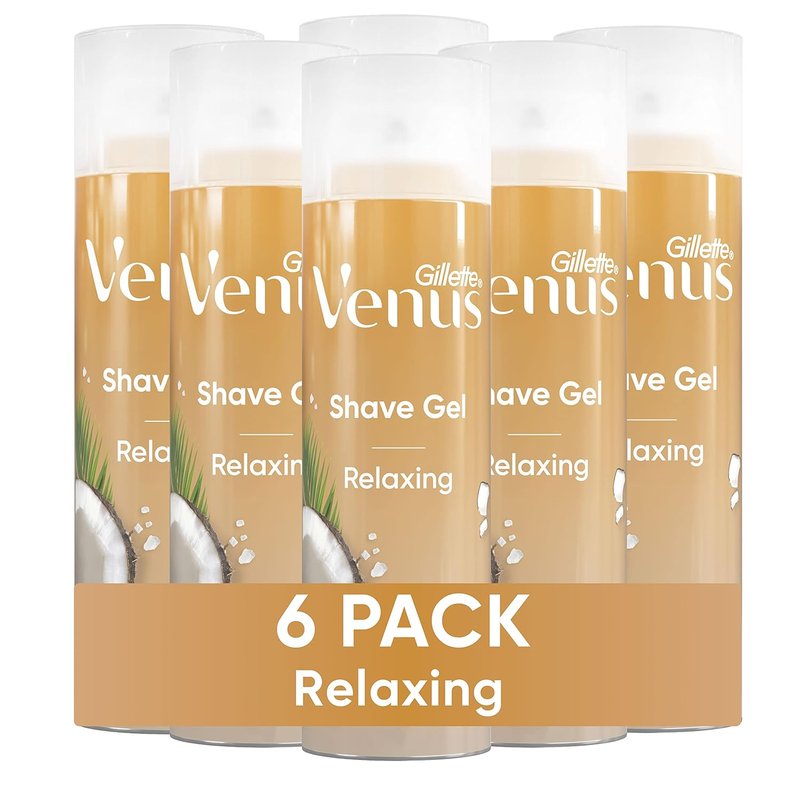 Gillette Venus Shaving Gel for Women - Relaxing Coconut Scent | 7 oz (Pack of 6)