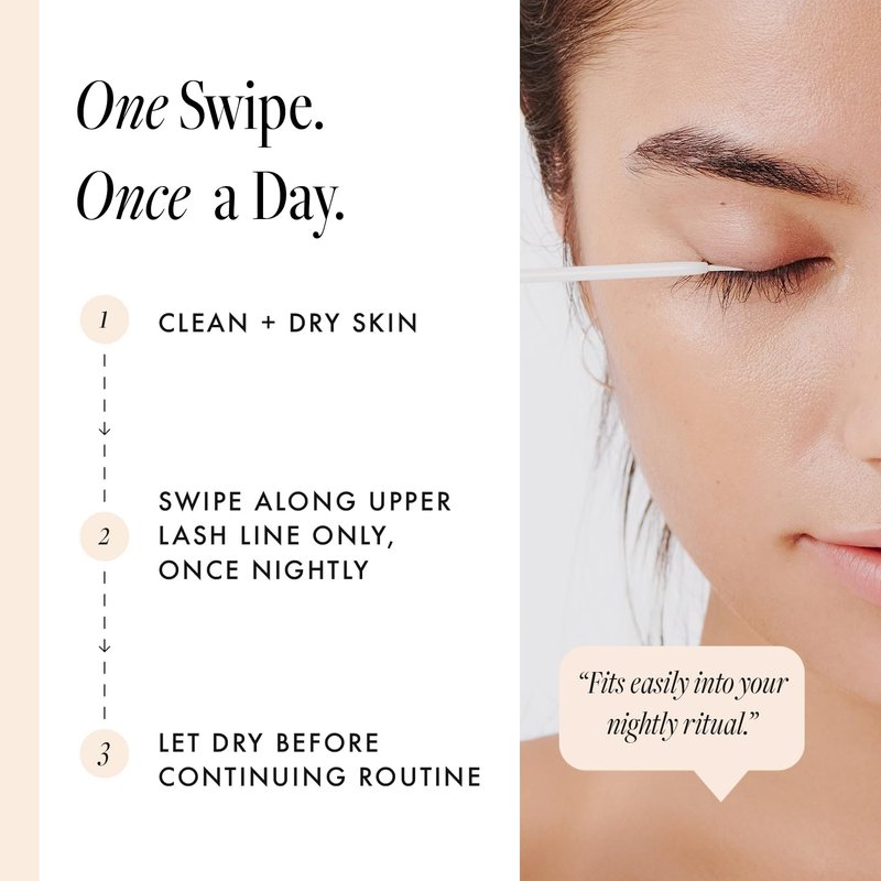 Eyelash Serum for Longer, Thicker, Fuller Natural Lashes - 3 Month Supply (Full Size)