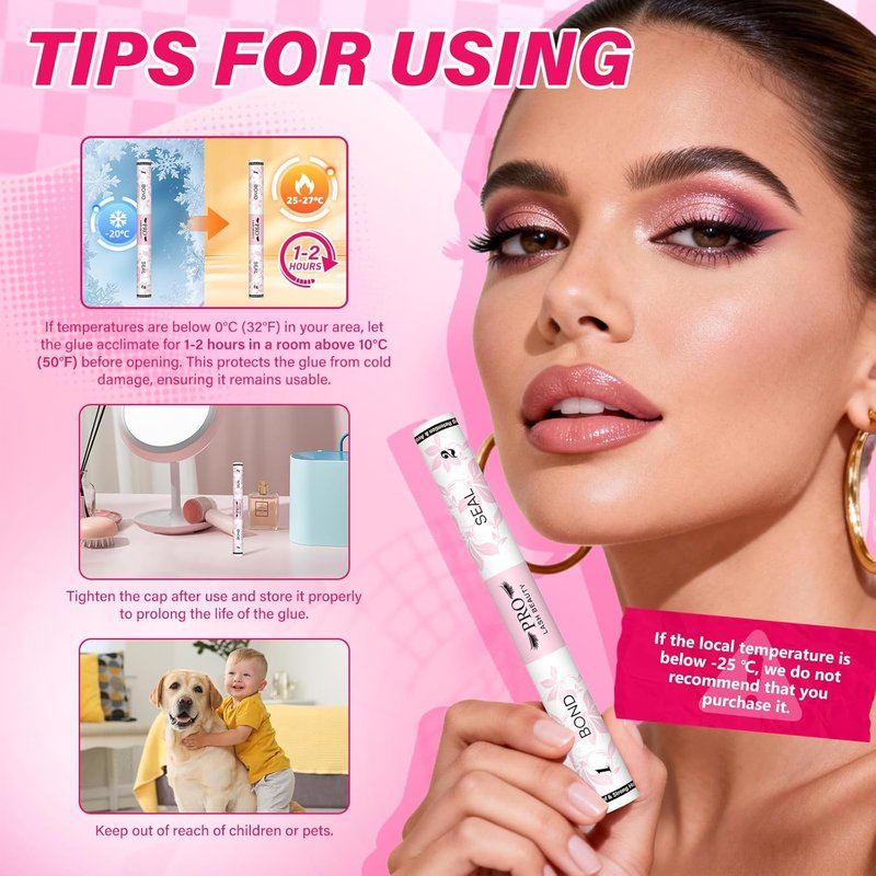 ProLashBeauty Lash Cluster Glue - Upgraded 2-in-1 Black Bond & Clear Seal | Waterproof, Strong Hold, 10ml
