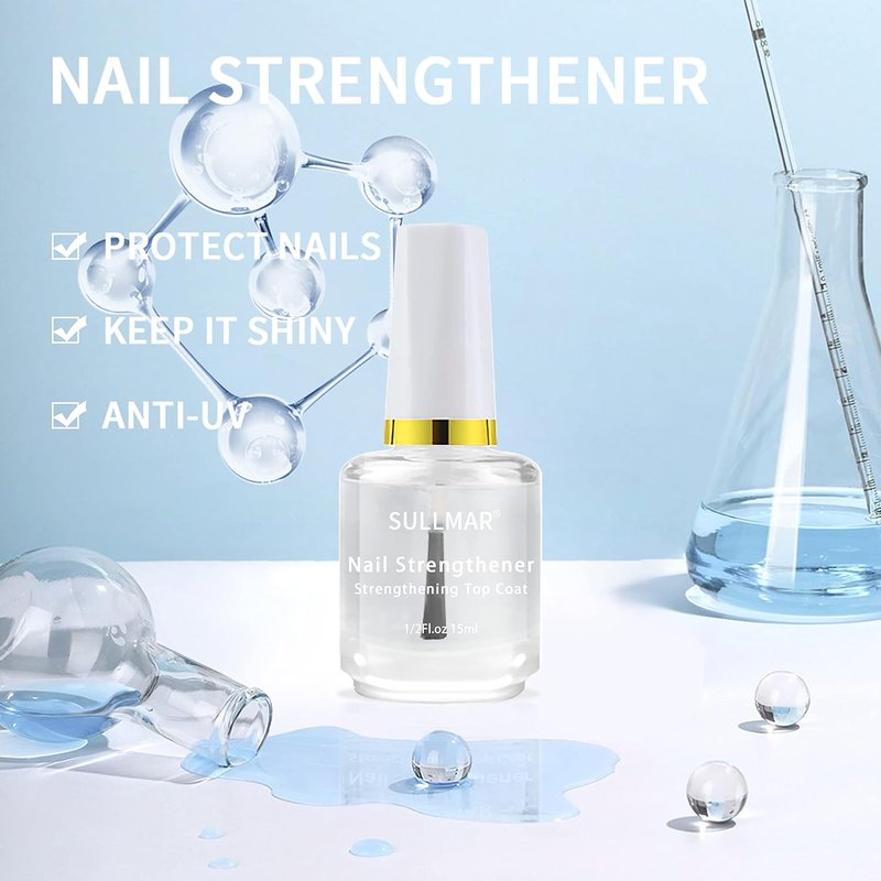 Nail Hardener & Strengthener - 4-in-1 Calcium Primer for Thin Nails | Repair Kit with Cuticle Oil & Remover