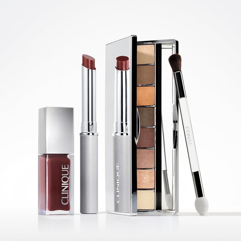 Clinique All About Shadow Eye Shadow Palette - 8 Silky Buildable Shades | Black Honey, Pink & Nude Honey