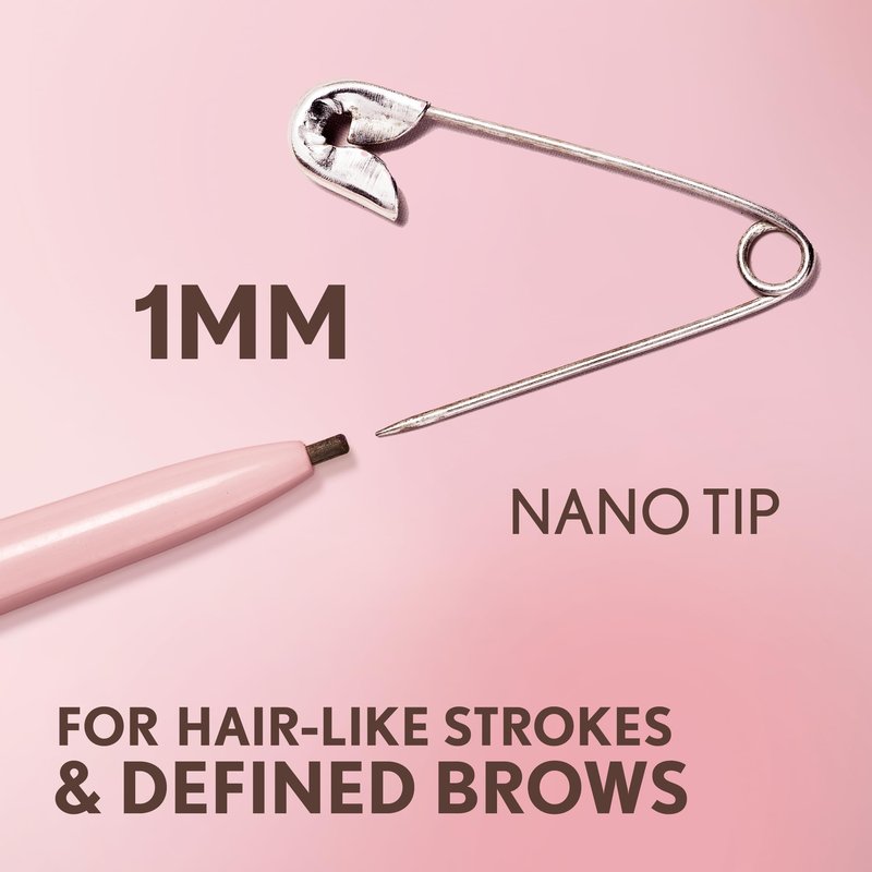 Covergirl Clean Fresh Brow Nano, 700 Black Brown, Eyebrow Pencil, Ultra-Precise Tip, Waterproof, Transfer-Resistant, Built-In Spoolie, Vegan Formula, 0.001oz