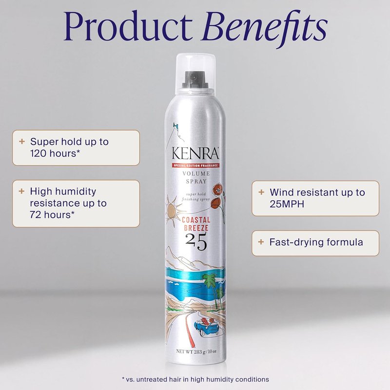 Kenra Professional Volume Spray 25 - Super Hold Hairspray for All Hair Types | Flake-Free, Fast-Drying, Humidity Resistant