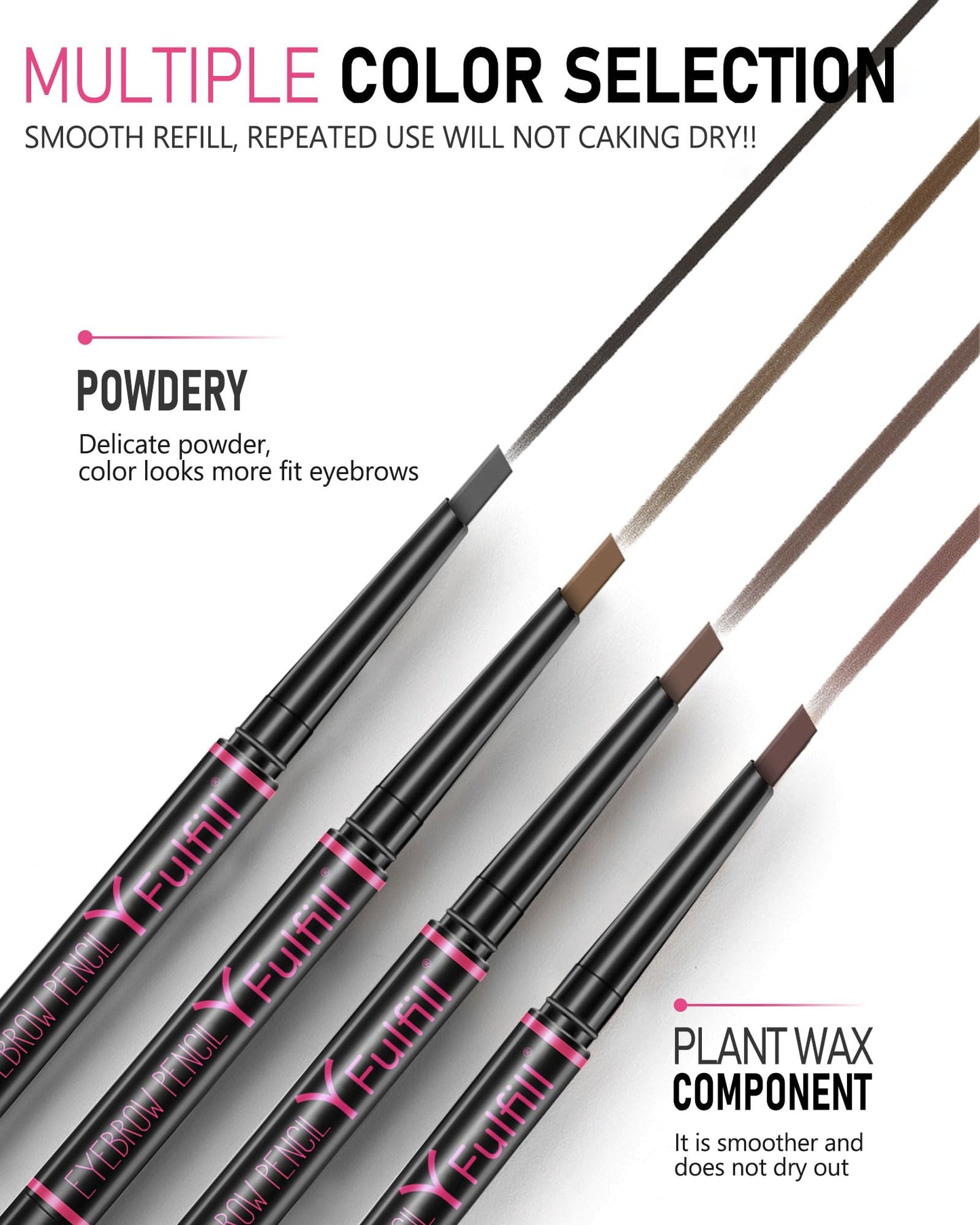 Yfulfill Light Brown Eyebrow Pencil Waterproof for Women - Eye Brow Makeup Pen