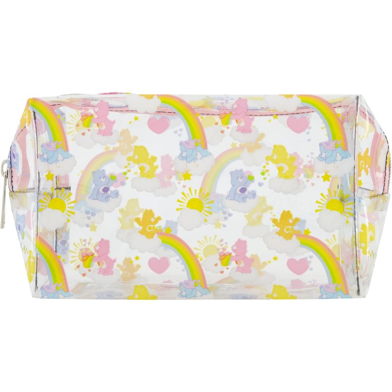 Concept One Care Bears Women's Makeup Bag, Small Travel Cosmetic Zipper Pouch Organizer, Clear