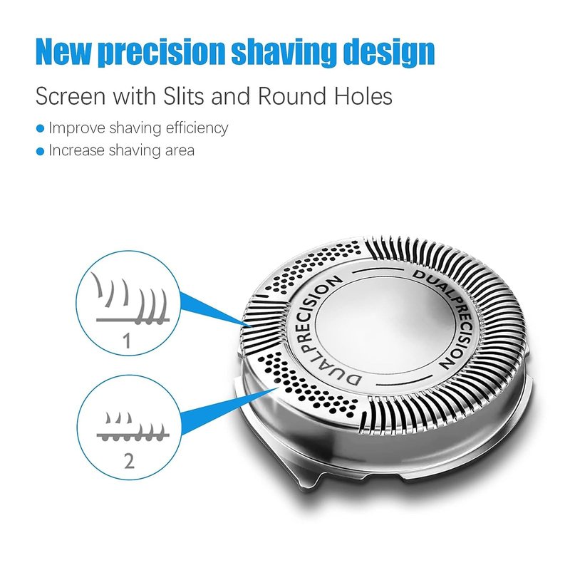 HQ8 Replacement Heads for Philips Norelco Shavers, Compatible with Philips Razor and Aquatec Shavers AT750 AT751 AT890 Heads, 6PCS