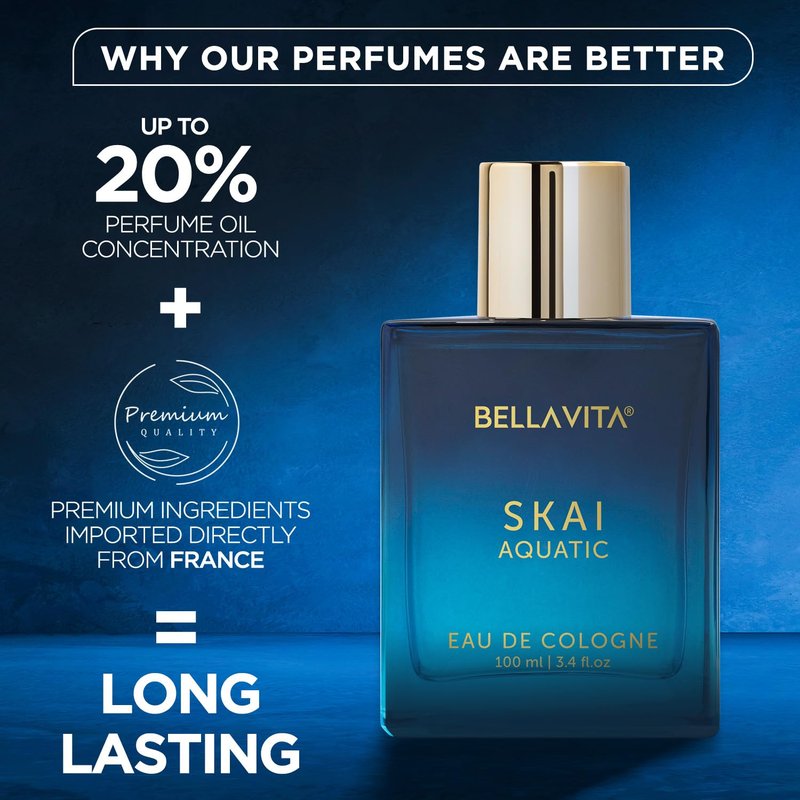 BellaVita Luxury G.O.A.T. Aquatic Perfume Combo for Men & Women - Long-Lasting, Refreshing Scent | Ideal Gift for Sports Enthusiasts
