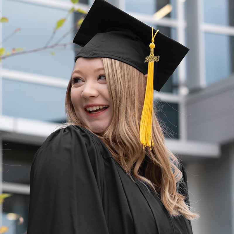 Graduation Tassel with Gold Date Drop - Single Color Design | Gold, 2026