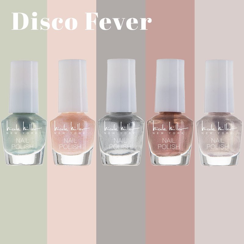 Nicole Miller Mini Nail Polish Set – Glossy, Vibrant Colors for Fingernails & Toenails, Floral Collection
