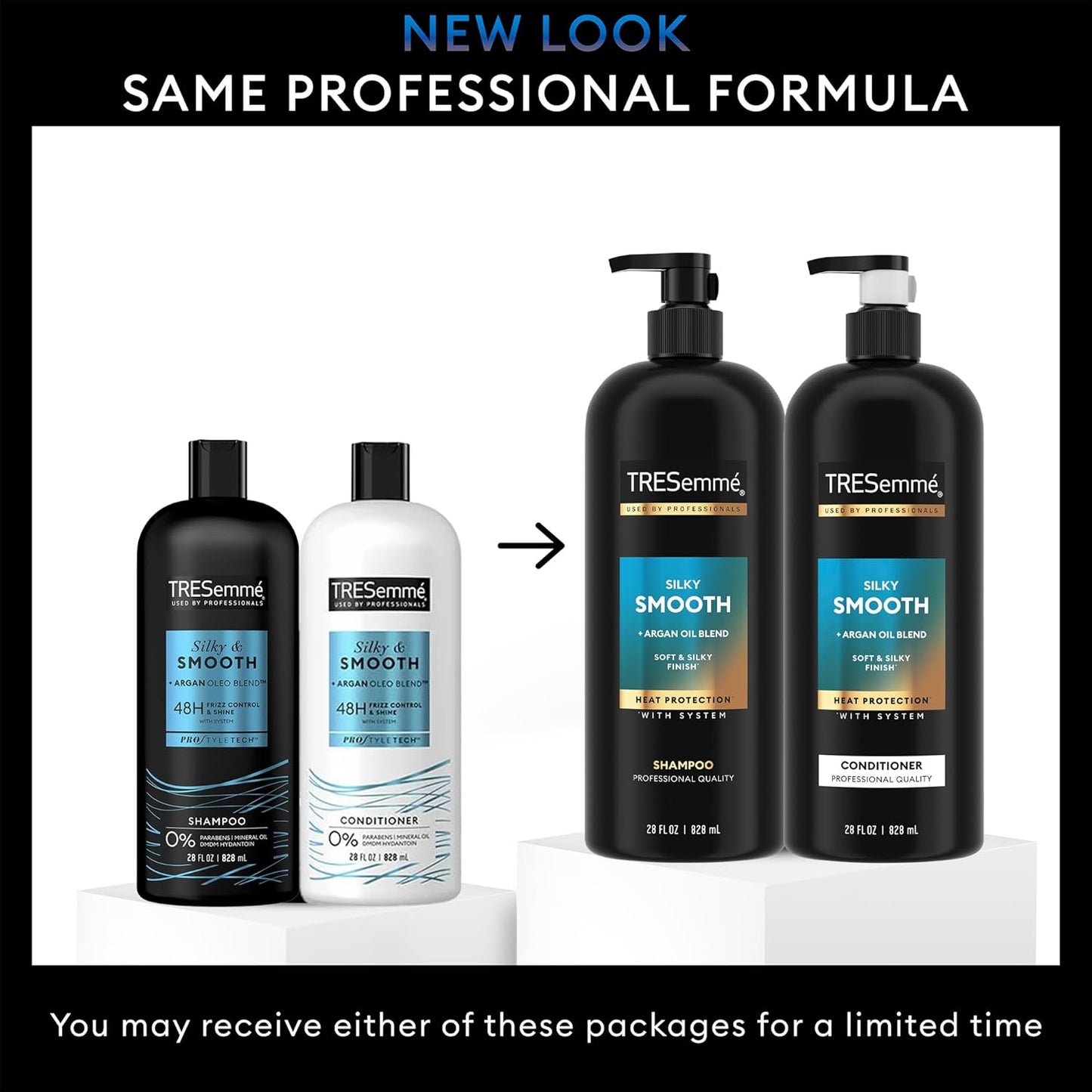 TRESemmé Shampoo & Conditioner Set - Silky & Smooth Hair Care with Keratin Repair Mask | 3 Piece Set