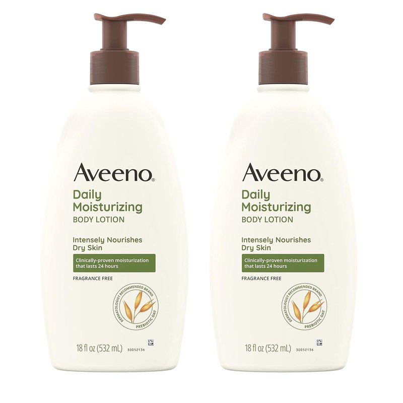 Aveeno Daily Moisturizing Lotion - Hydrating 18-Ounce Pump | Pack of 2