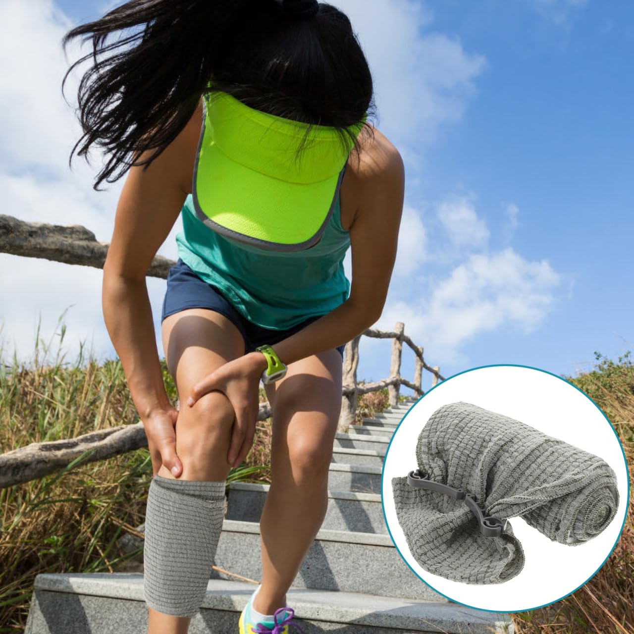 Hemoton 3-Pack Elastic Bandage Wraps 70.86In Compression Support for Ankle Knee Wrist Injury Aid and Sports