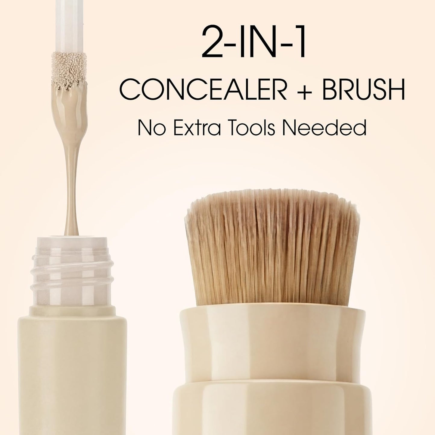 Under Eye Concealer - Full Coverage Waterproof Liquid Makeup for Dark Circles & Pimples | Natural Matte Finish, 0.23 fl oz