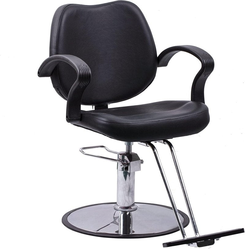 Classic Hydraulic Barber Chair - Professional Styling Chair for Salon & Spa | Adjustable Height, Black