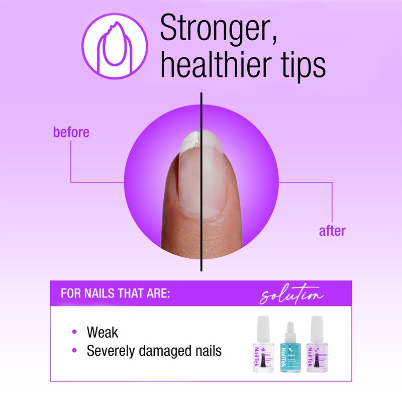 Nail Tek Formula 4 Xtra Nail Strengthener Polish – Protein-Enriched Repair Treatment for Weak & Damaged Nails, 0.5 fl oz