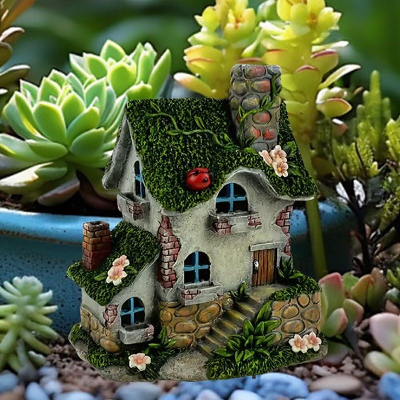 House Acrylic Garden Stake, Indoor and Outdoor Garden Acrylic Decoration, Suitable for Flower Pots and Landscape Beautification, Suitable for Courtyards and Lawn