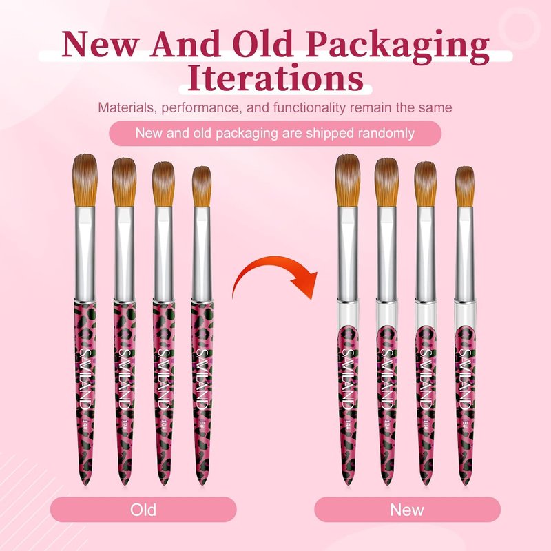 SAVILAND Kolinsky Acrylic Nail Brush Set - Professional Brushes for Acrylic Powder & 3D Art | Sizes 8/10/12/14