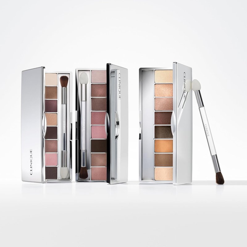 Clinique All About Shadow Eye Shadow Palette - 8 Silky Buildable Shades | Black Honey, Pink & Nude Honey