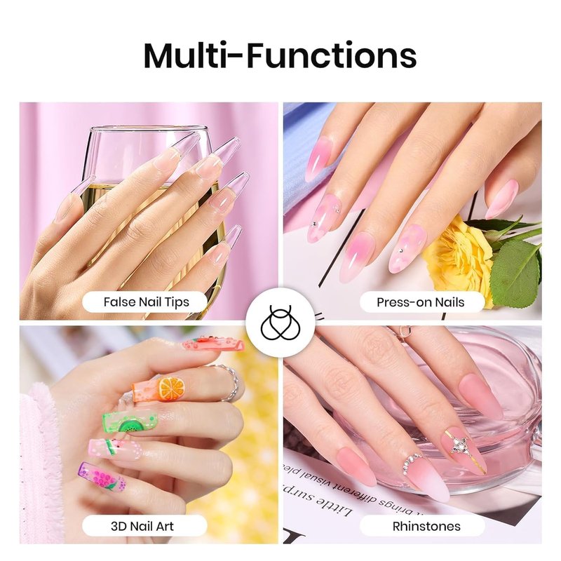 Beetles Solid Nail Glue Gel with 20ml Nail Glue Remover Set 15g for Press On Nails Acrylic Nails Tips U V Light Cured & Solid Glue Remover- Not for Uv Gel Glue