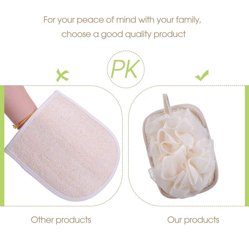 Bath Loofah Sponge Shower Clean Skin Gentle Sensitive Soft (2 Pack)
