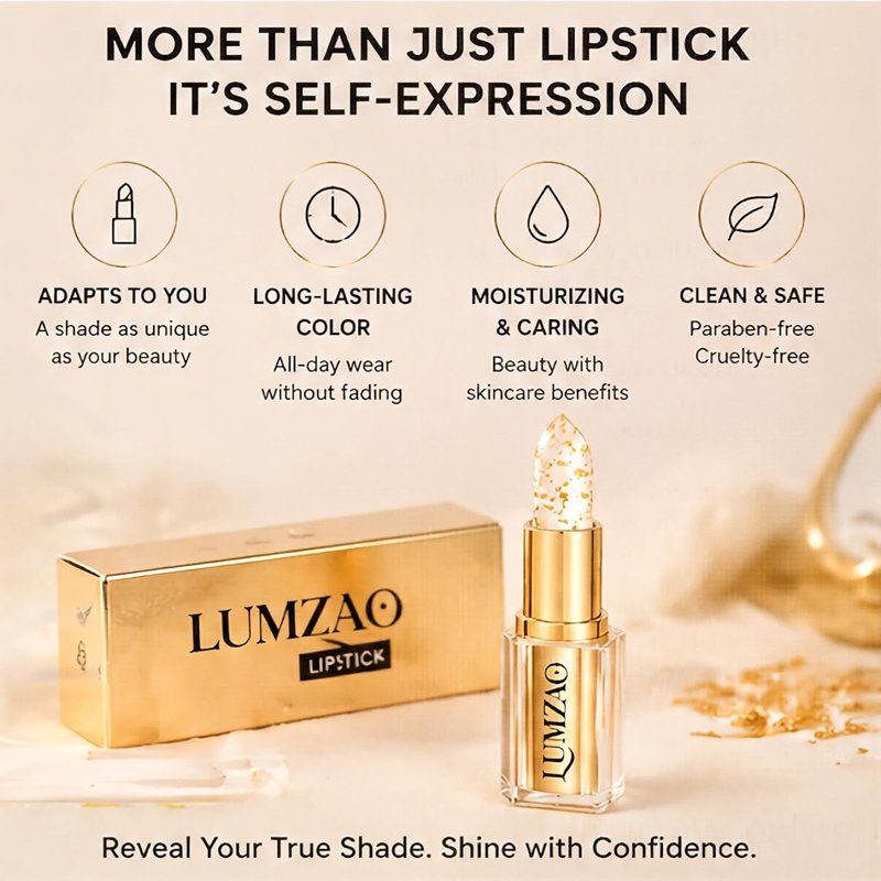 LUMZAO Color Changing Lipstick, pH & Temperature Activated Lip Balm, Moisturizing Buildable Pink Lips Tint, Long Lasting Sheer Glossy Lip Color for Dry Lips (2pcs) | Color Changing