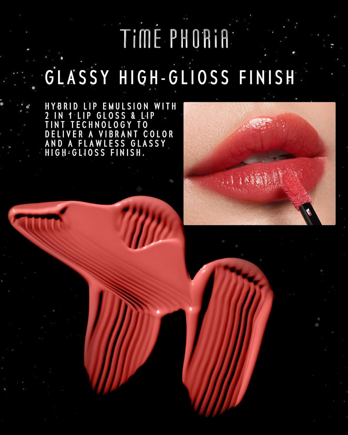 Stellar Dust Lip Stain - Transfer-Proof Soft Pink Lip Gloss | High-Pigment, Hydrating & Long-Lasting