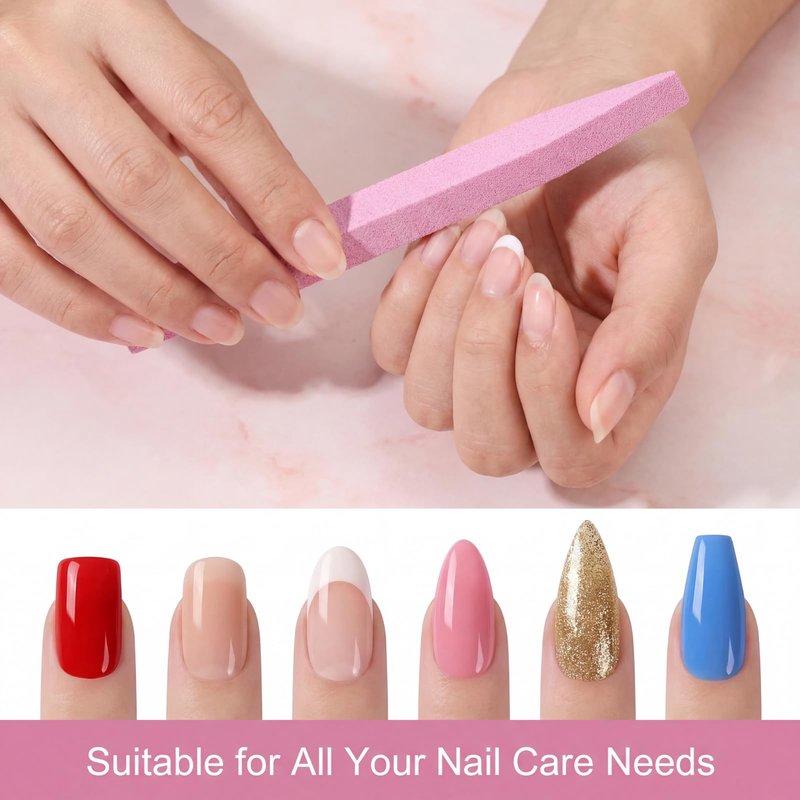 Mudder 20 Pcs Stone Nail File Pumice Stick for Fingernails Pumice Rock Nail Cuticle Pusher Rock File for Home Salon Toenail Buffing Tool (Pink)