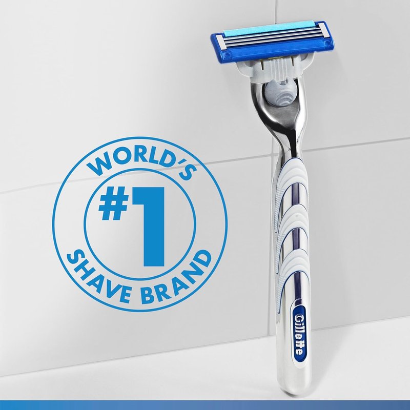Gillette Mach3 Turbo Razors for Men - 1 Handle & 4 Blade Refills | Smooth Shaving Experience