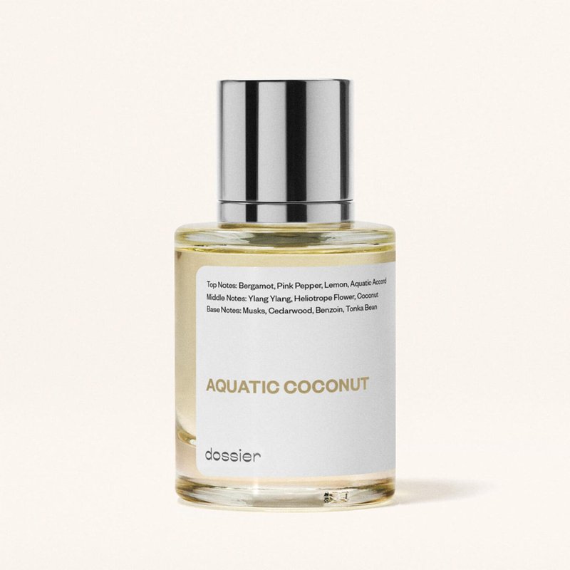 Dossier - Aquatic Coconut - Eau de Parfum - Inspired by Beach Walk - Long-lasting Fragrance - Vegan - Paraben Free - Unisex - 50ml / 1.7oz