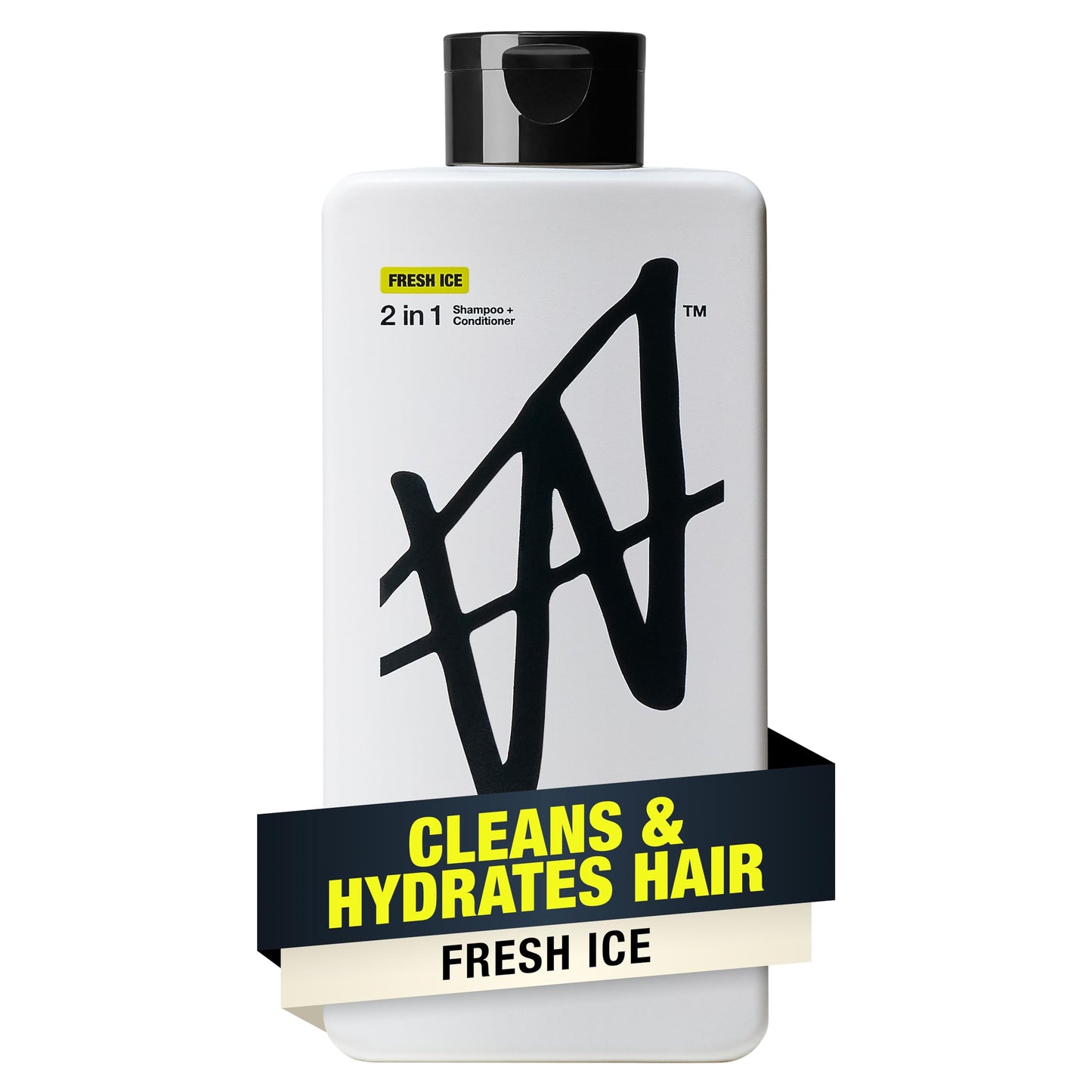 W by Jake Paul Men’s 2-in-1 Shampoo and Conditioner, Full Looking Hair, Deep Clean & Hydrating, Fresh Ice Scent, 16 fl oz