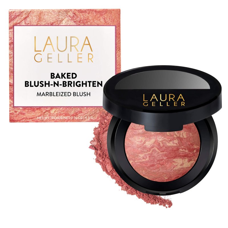 LAURA GELLER NEW YORK Baked Blush-n-Brighten for Mature Skin - 09 Starfish Island - Powder Blush Won't Settle into Fine Lines - Buildable Natural Finish – Longlasting Formula - Made in Italy
