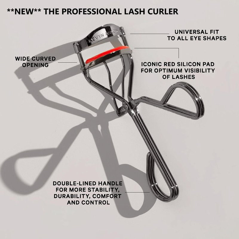 Kevyn Aucoin Eyelash Curler, NEW PRO UPDATE – The Professional Lash Curler: Heavy duty. All eye types. Lasting curl effect. Stainless steel + replacement lash pad. Enhances eye mascara cosmetic makeup